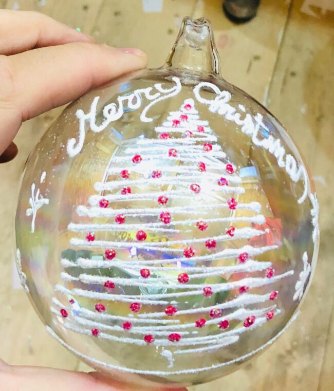 Pallina di natale con Albero in vetro personalizzabile - immagine 5