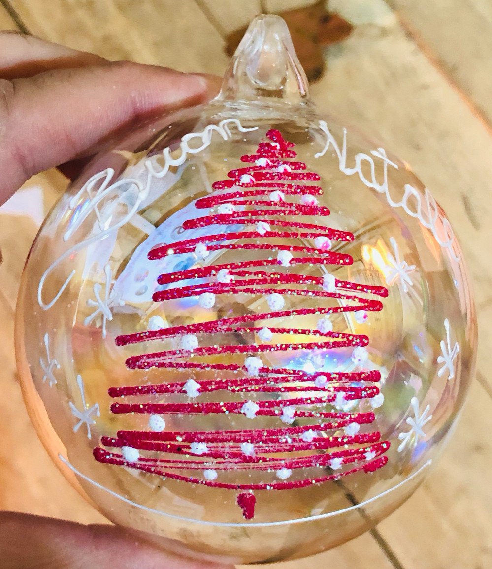 Pallina di natale con Albero in vetro personalizzabile - immagine 4