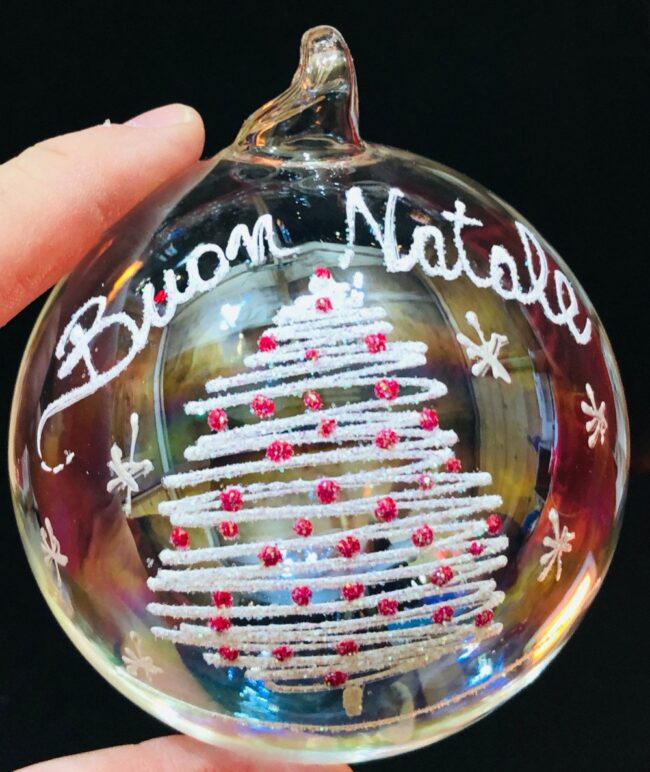 Pallina di natale con Albero in vetro personalizzabile - immagine 3