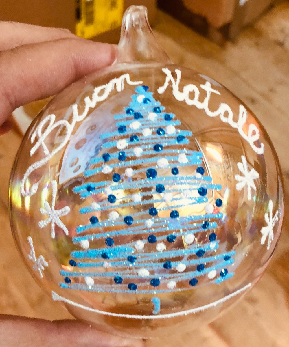 Pallina di natale con Albero in vetro personalizzabile - immagine 2