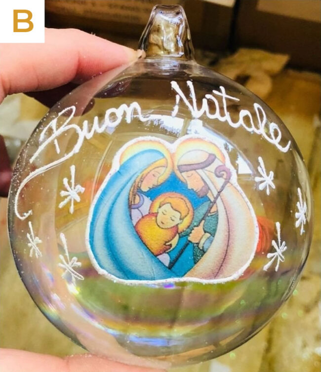 Pallina Nataliza con Natività - immagine 3