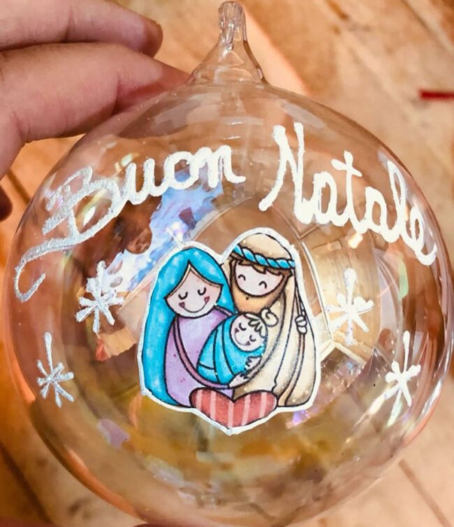 Pallina Nataliza con Natività