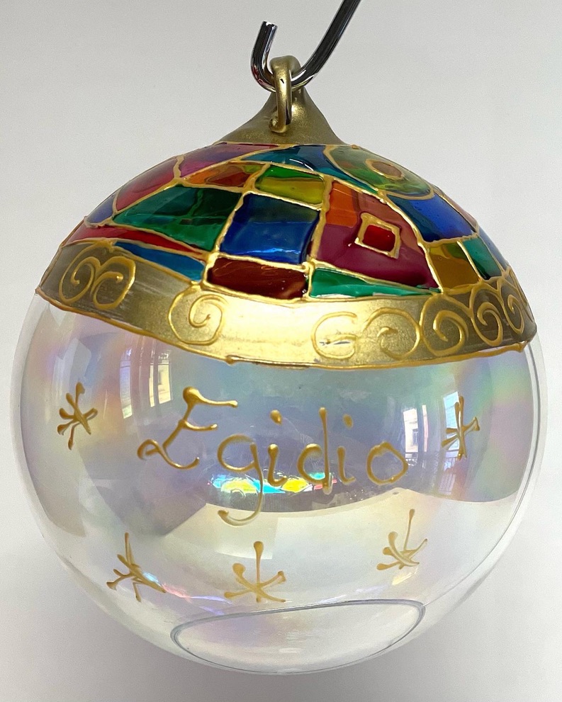 Pallina di Natale in vetro personalizzabile, Klimt - immagine 3