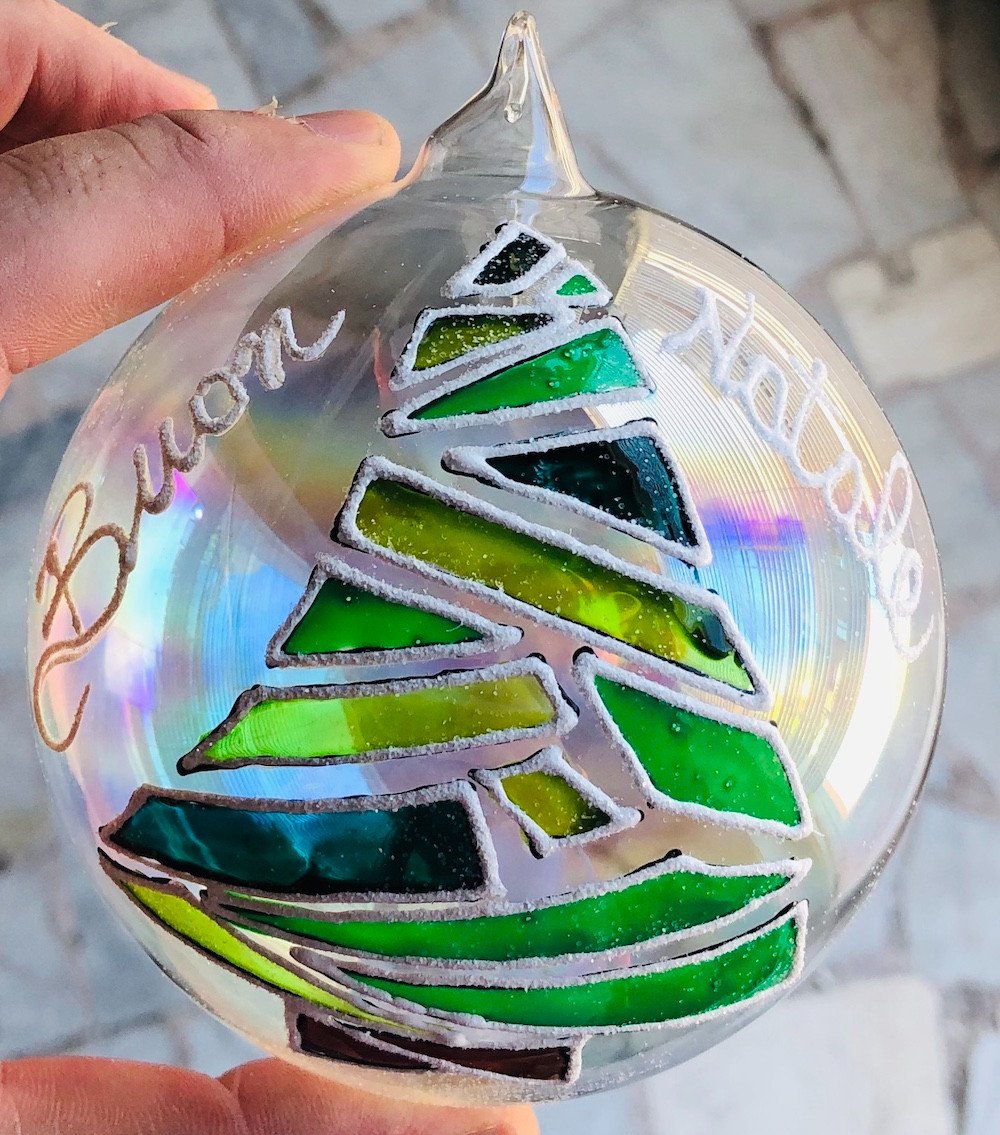 Pallina di Natale con Albero moderno - immagine 2