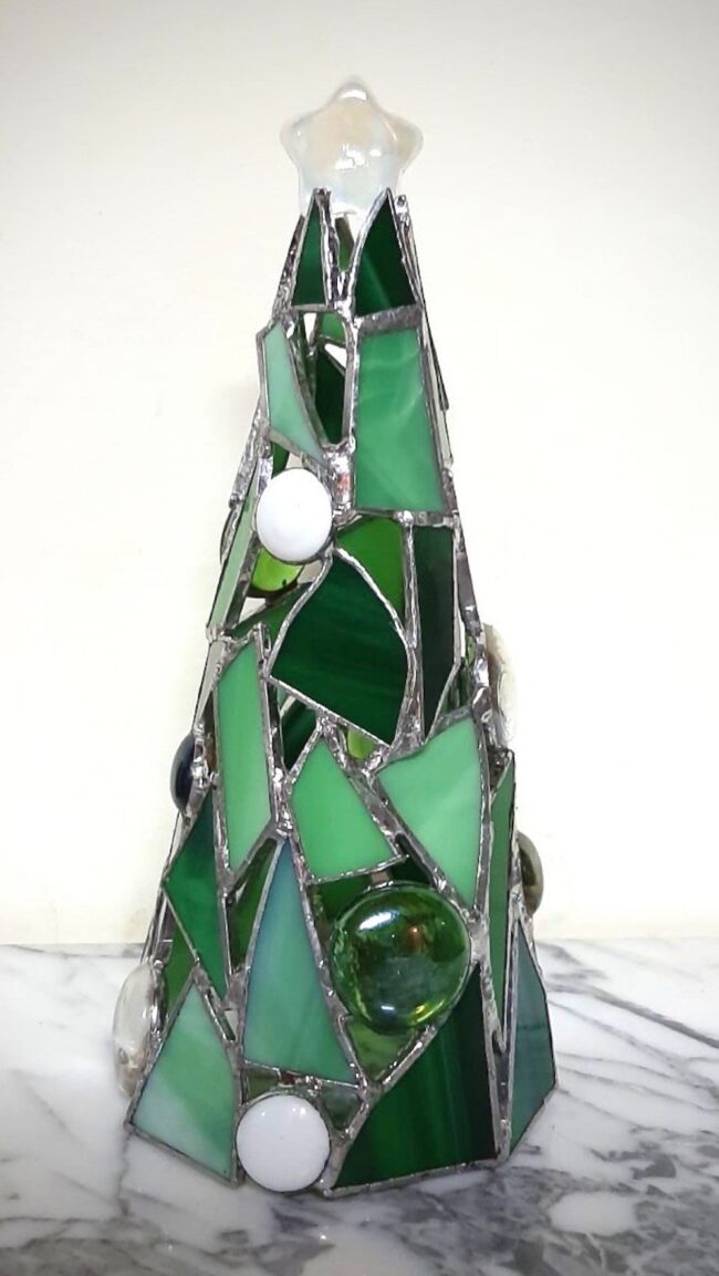 Albero di Natale in vetro Tiffany
