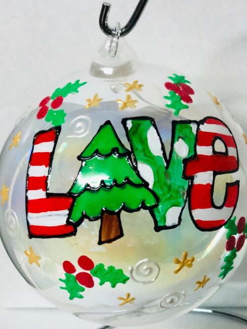 Pallina di Natale con scritta Love