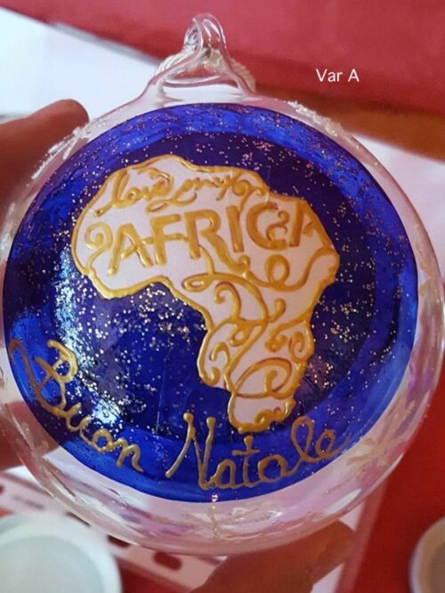 Pallina di Natale in vetro trasparente decorata " come vuoi tu"