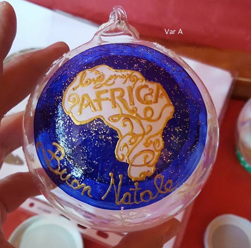 Pallina di Natale in vetro trasparente decorata " come vuoi tu"