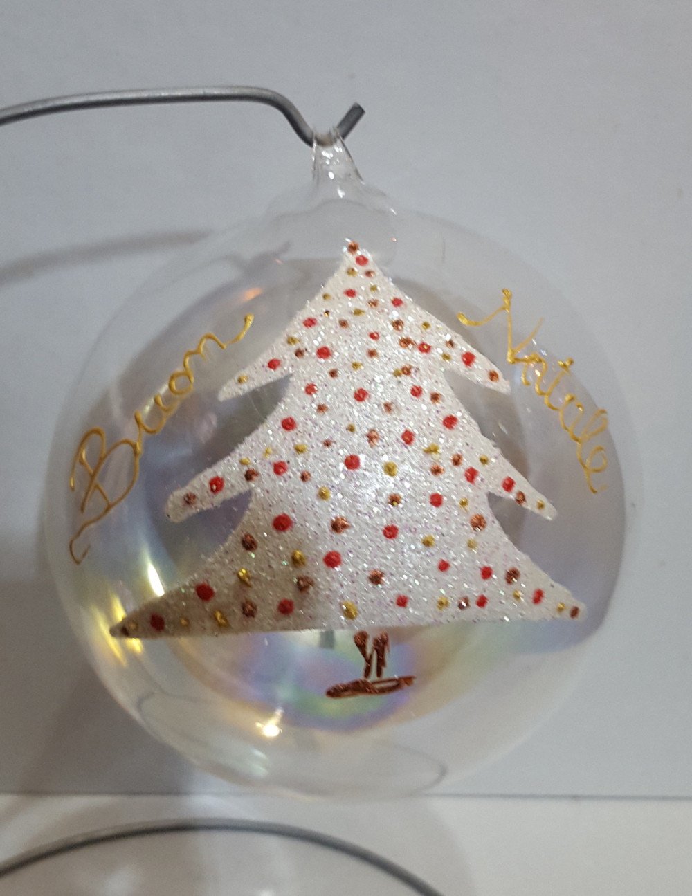 Pallina di Natale in vetro personalizzabile, Albero - immagine 2