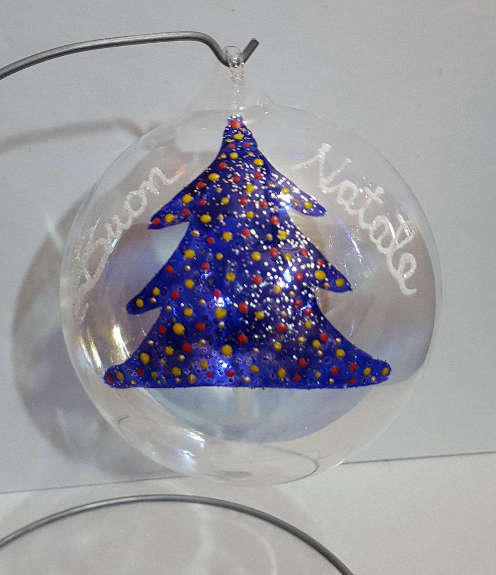 Pallina di Natale in vetro personalizzabile, Albero - immagine 3