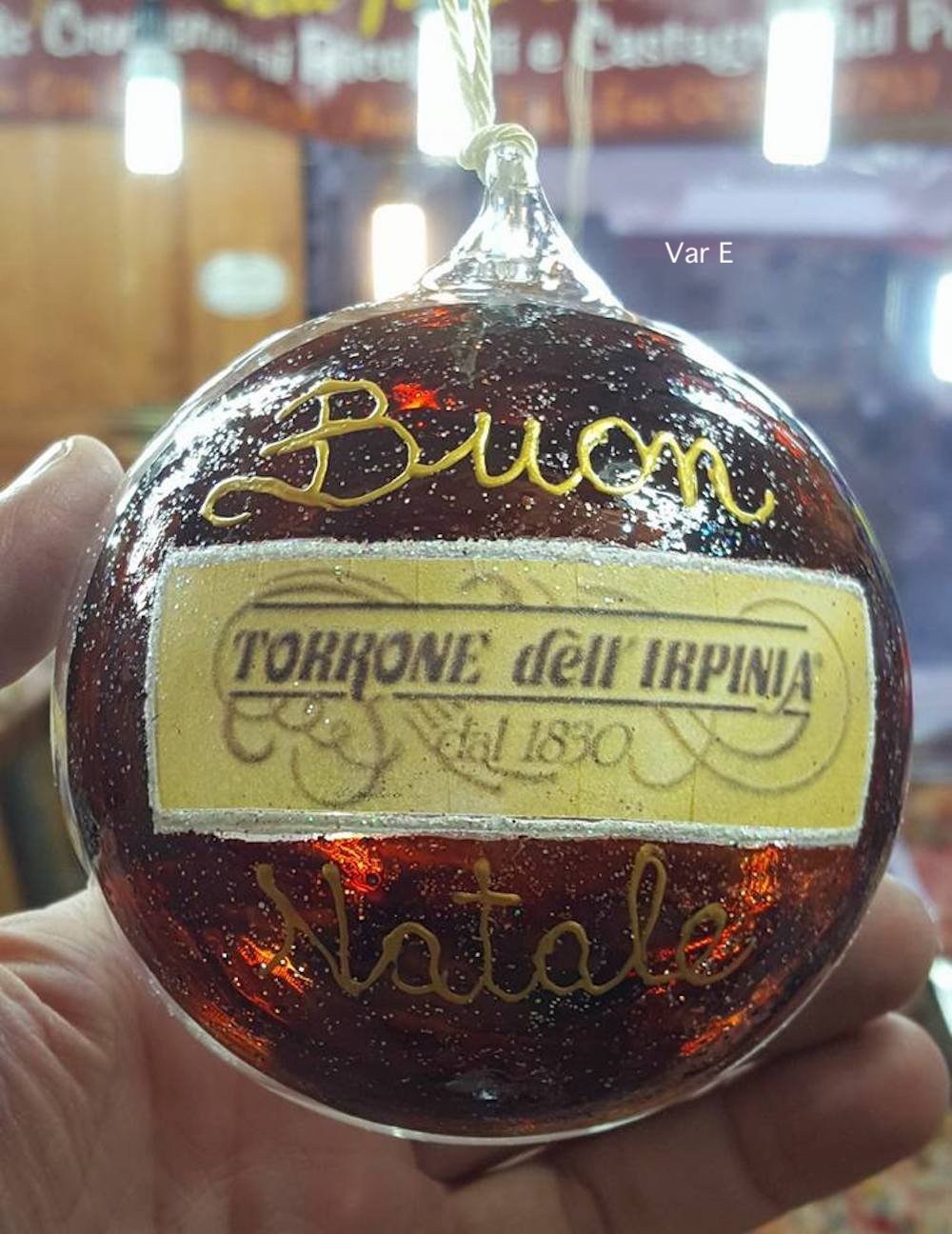Pallina di Natale in vetro personalizzabile con logo azienda - immagine 5
