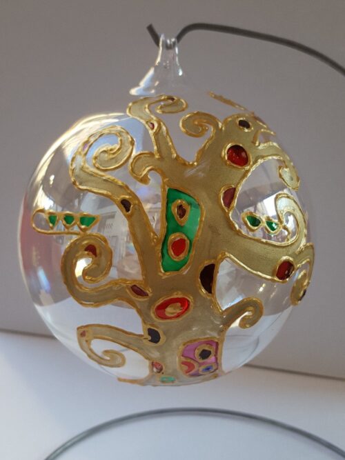 Pallina di Natale in vetro con Albero della Vita
