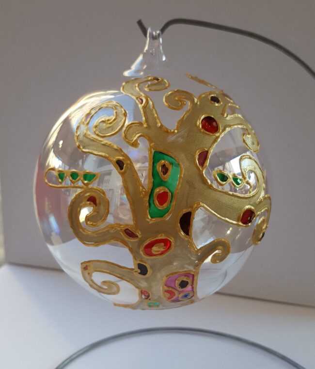 Pallina di Natale in vetro con Albero della Vita