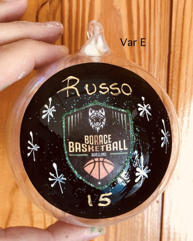 Pallina di Natale in vetro trasparente decorata " come vuoi tu". - immagine 3