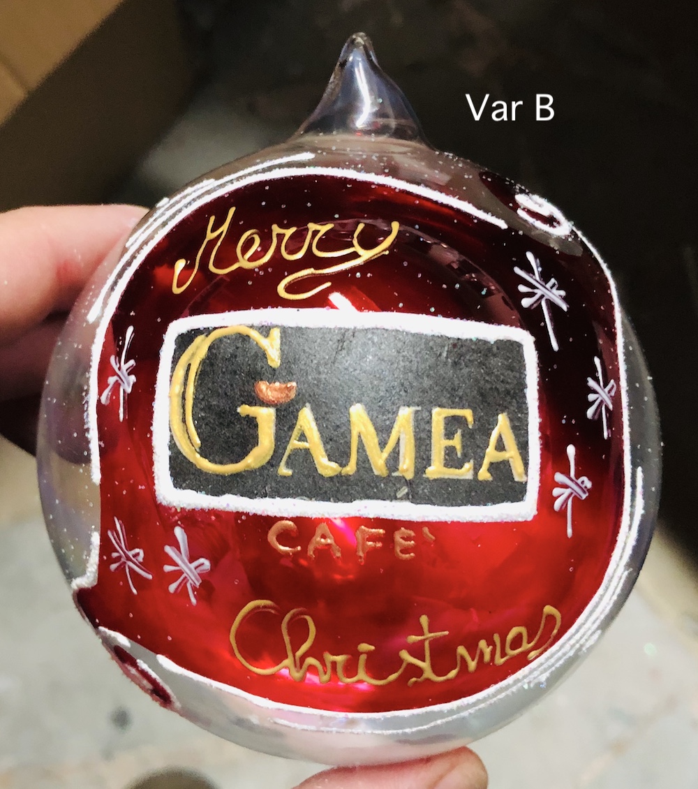 Pallina di Natale in vetro personalizzabile con logo azienda - immagine 2