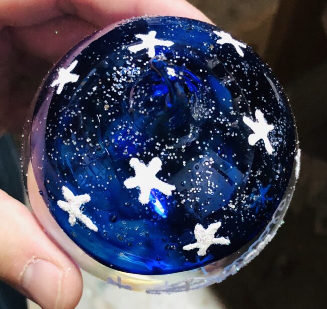 Pallina di Natale in vetro personalizzabile con scritta - immagine 2