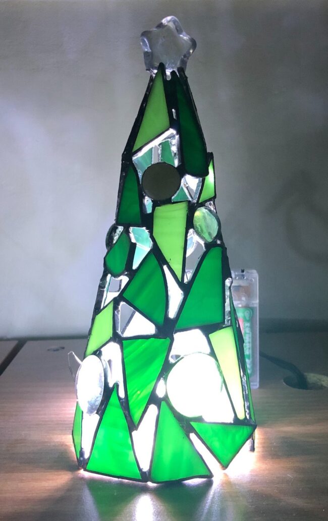 Albero di Natale in vetro Tiffany - immagine 3