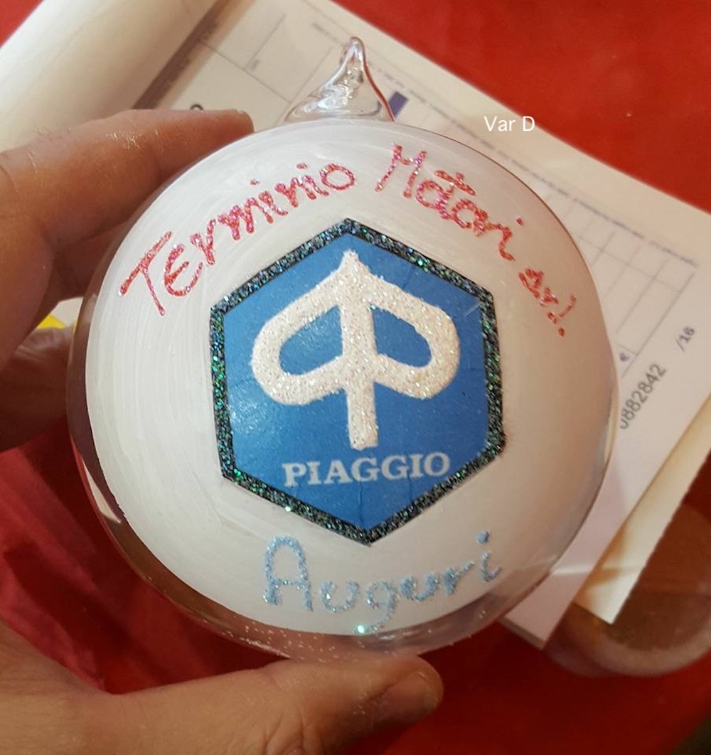 Pallina di Natale in vetro personalizzabile con logo azienda - immagine 4