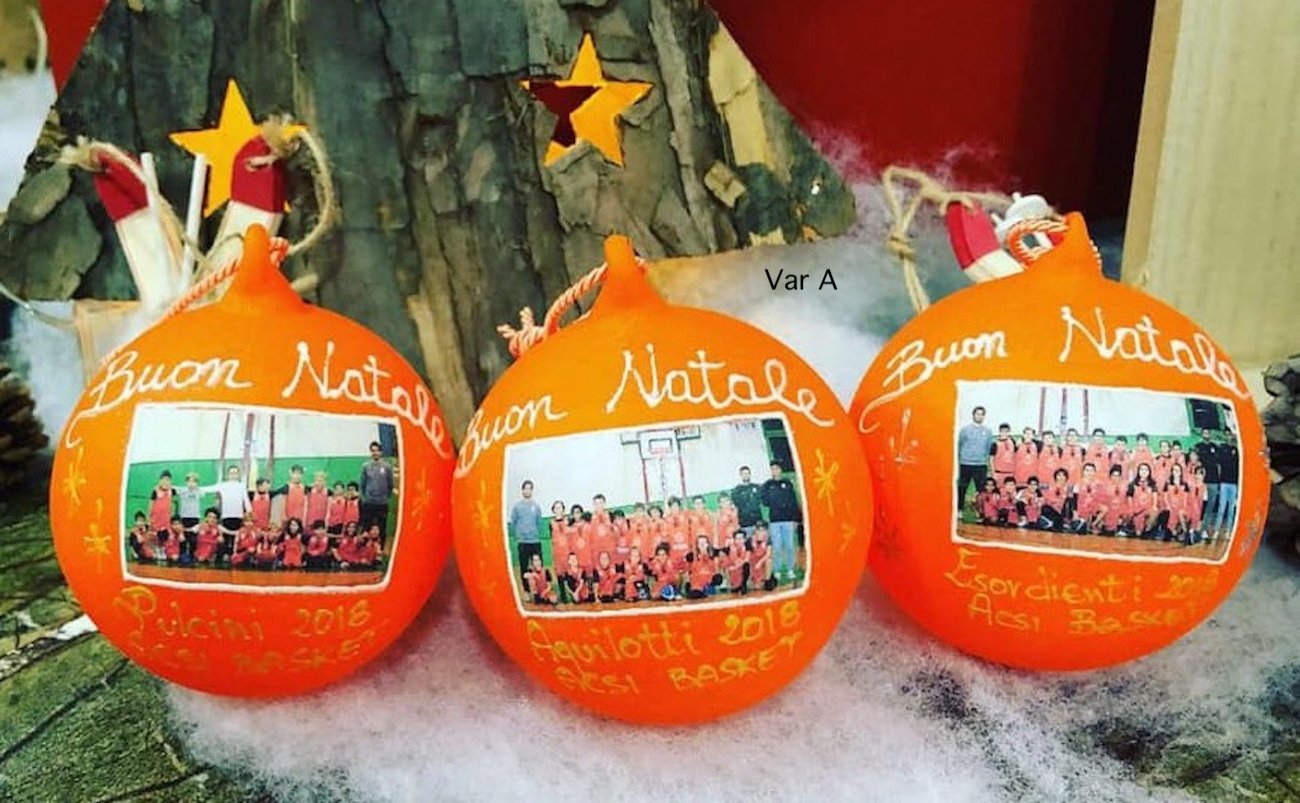 Pallina di Natale in vetro trasparente decorata " come vuoi tu".