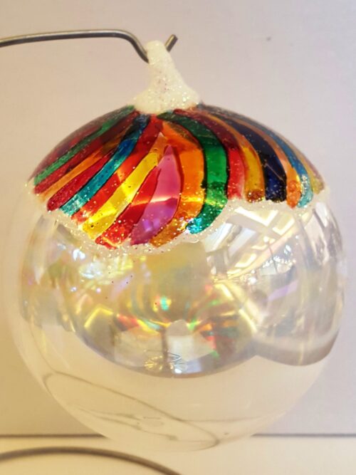 Pallina di Natale in vetro personalizzabile, Multicolor