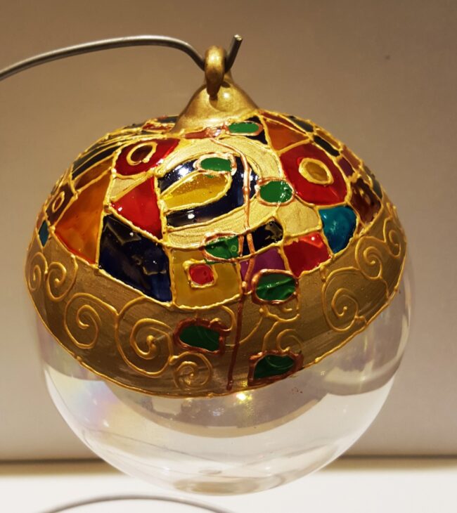 Pallina di Natale in vetro personalizzabile, Klimt