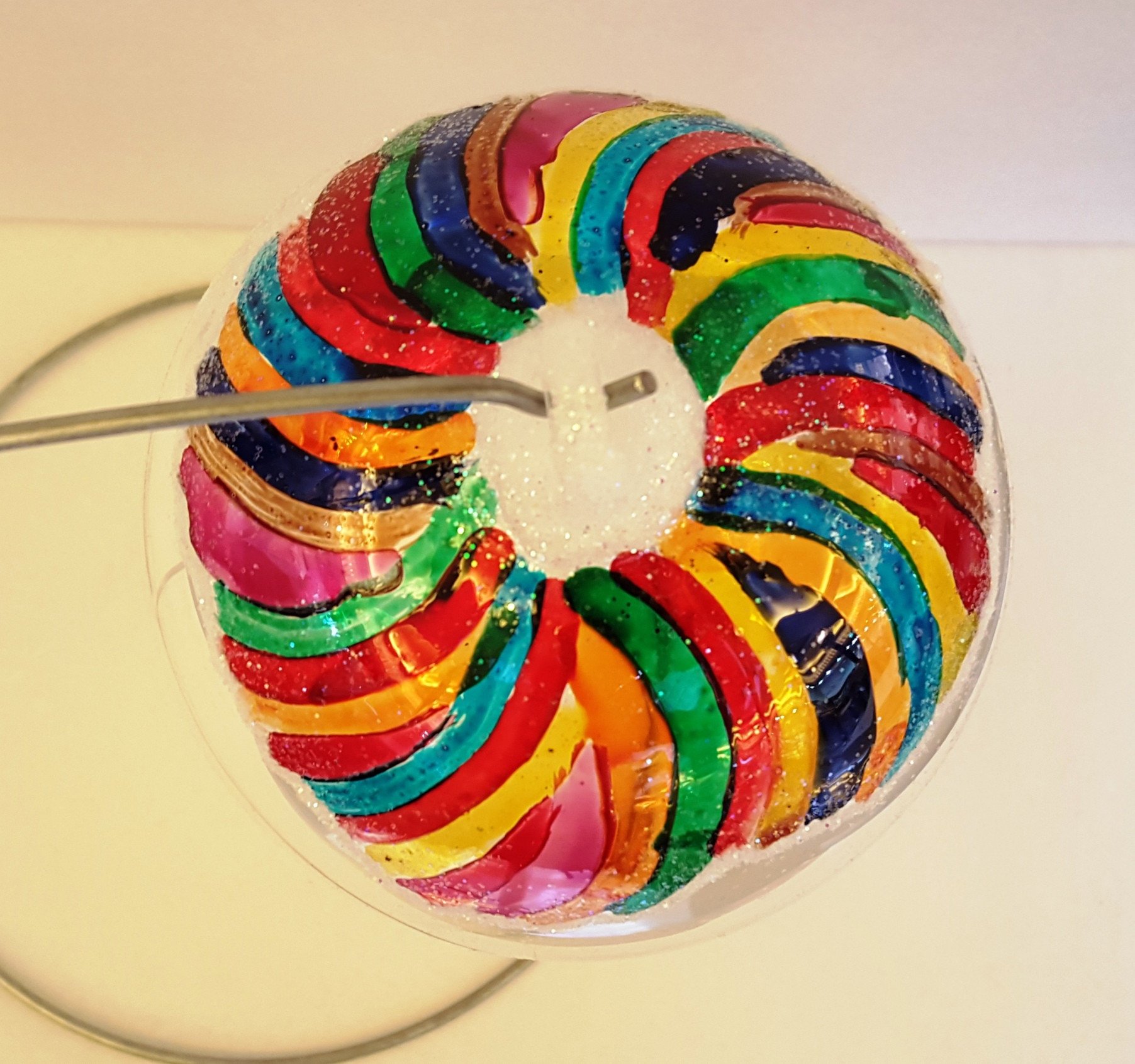 Pallina di Natale in vetro personalizzabile, Multicolor - immagine 2
