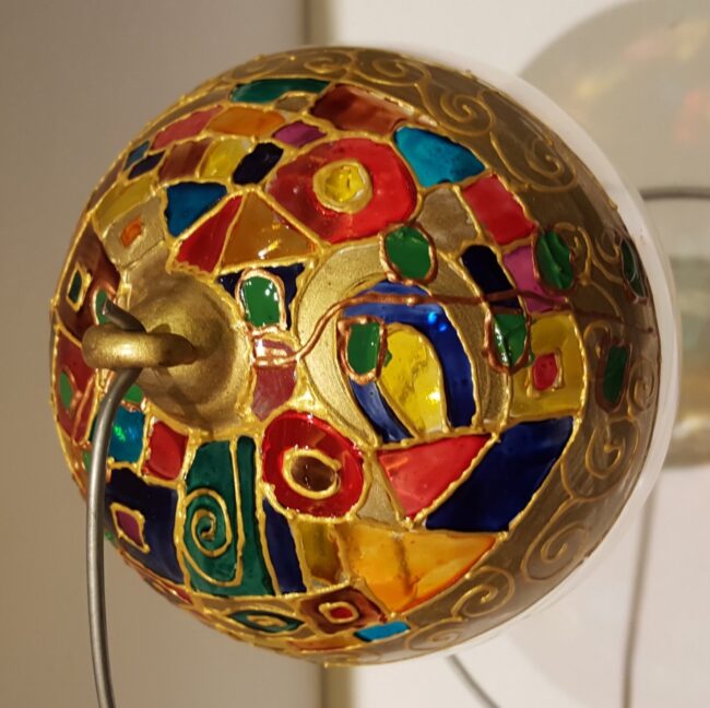 Pallina di Natale in vetro personalizzabile, Klimt - immagine 2