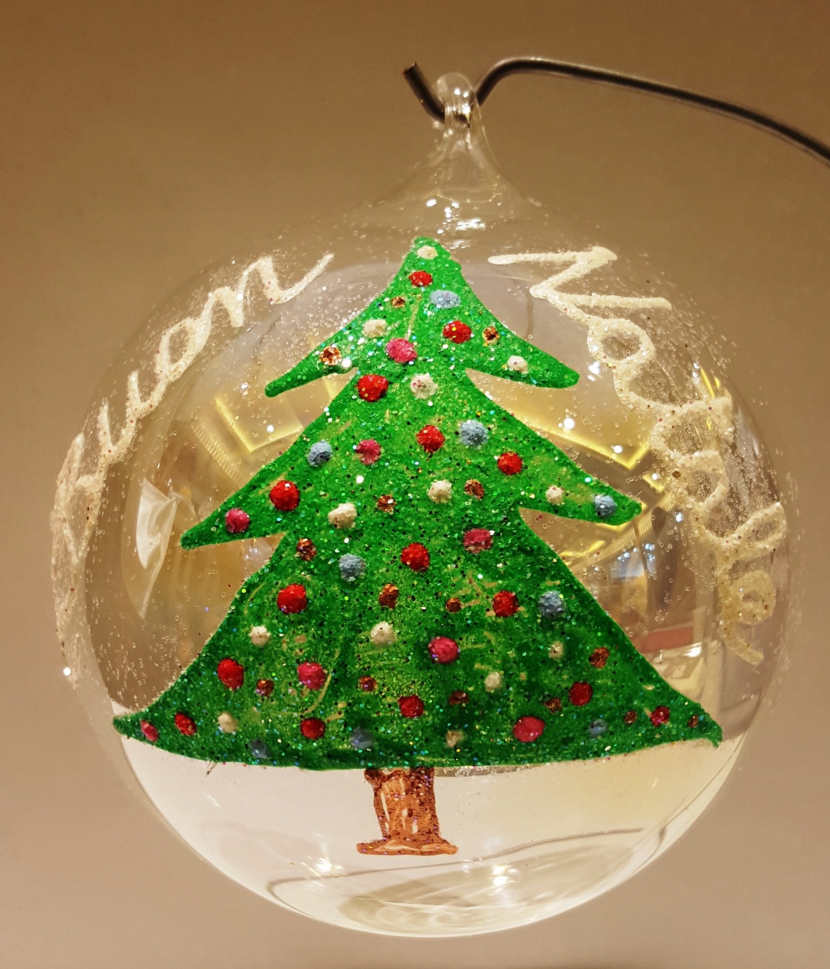 Pallina di Natale in vetro personalizzabile, Albero