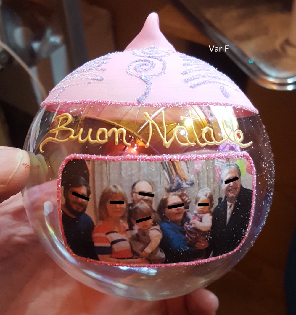 Pallina di Natale in vetro personalizzabile con foto jpg. - immagine 4