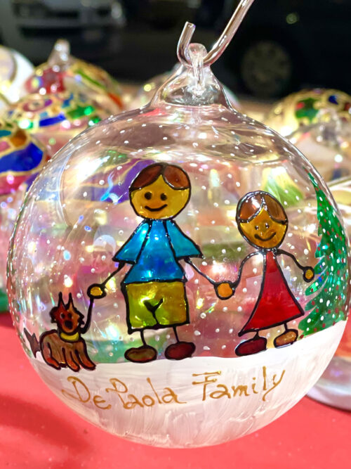 Pallina Natalizia con Famiglia ( 2/3 persone) + personalizzazione.