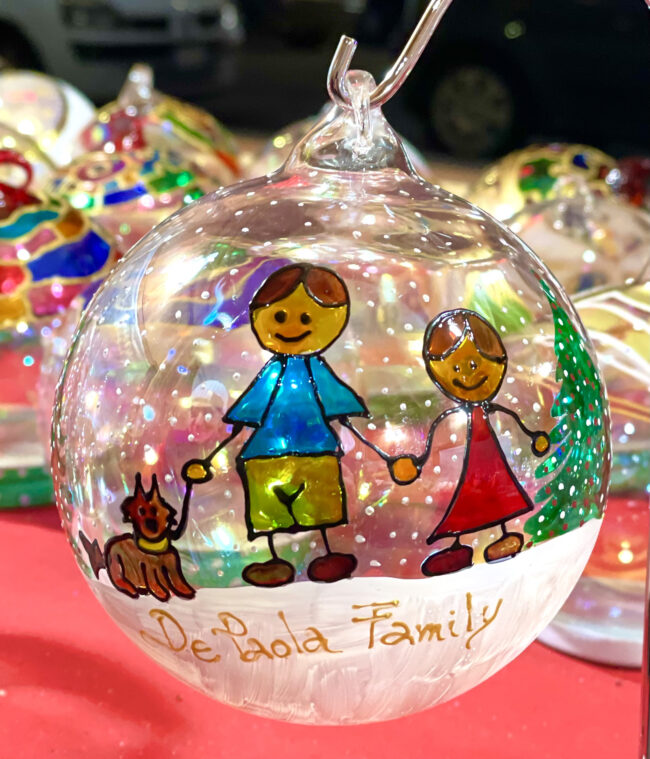 Pallina Natalizia con Famiglia ( 2/3 persone) + personalizzazione.
