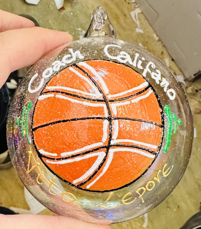 Pallina Natalizia personalizzata a tema Basket